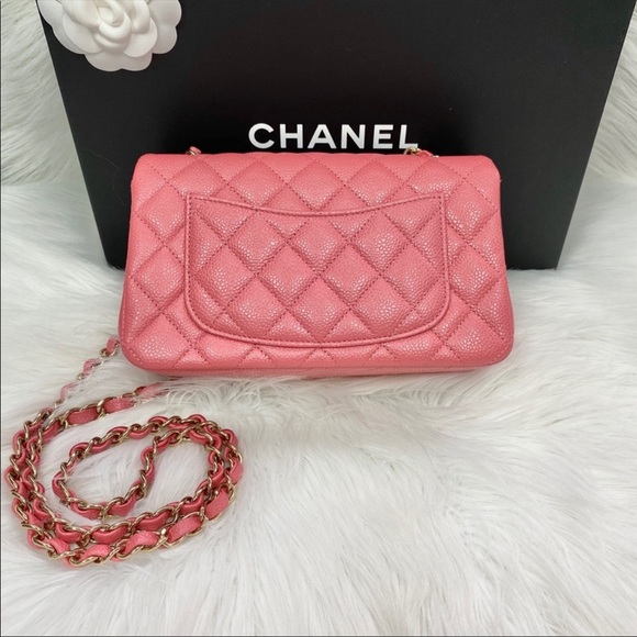🎀 SOLD - CHANEL Caviar Leather Mini Rectangular Flap Bag - Picture 5 of 16